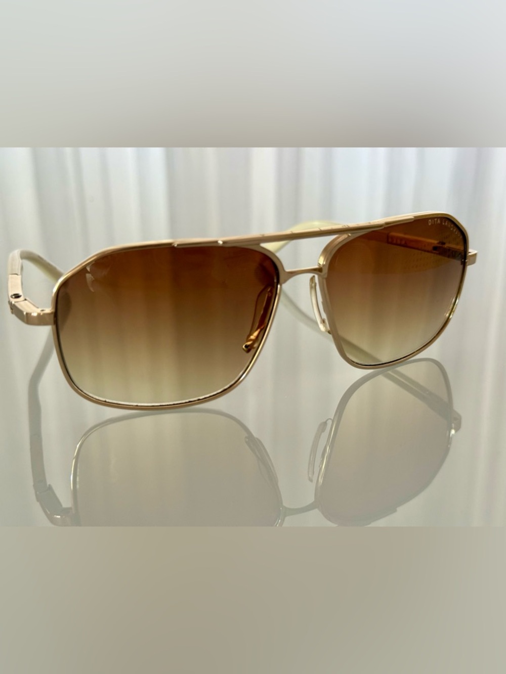 Dita Landmark Titanium DRX2022 Unisex Aviator Sunglasses- OG Case- Made in Japan - Picture 10 of 16